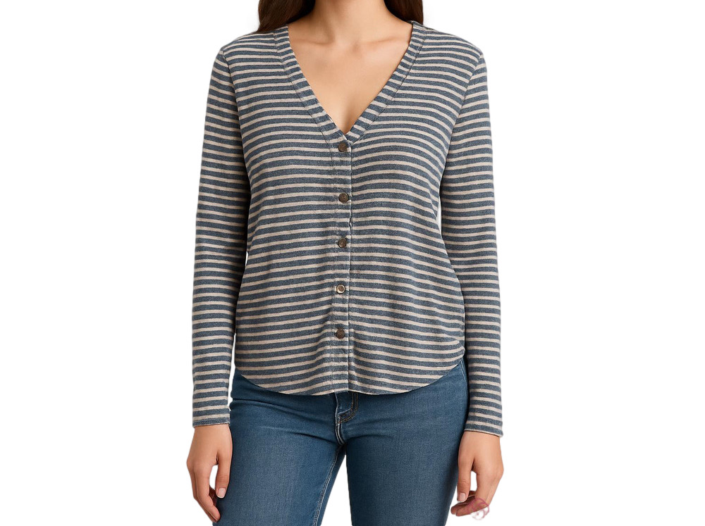 Abercrombie & Fitch Blue White Striped Oversized Size Small Sweater